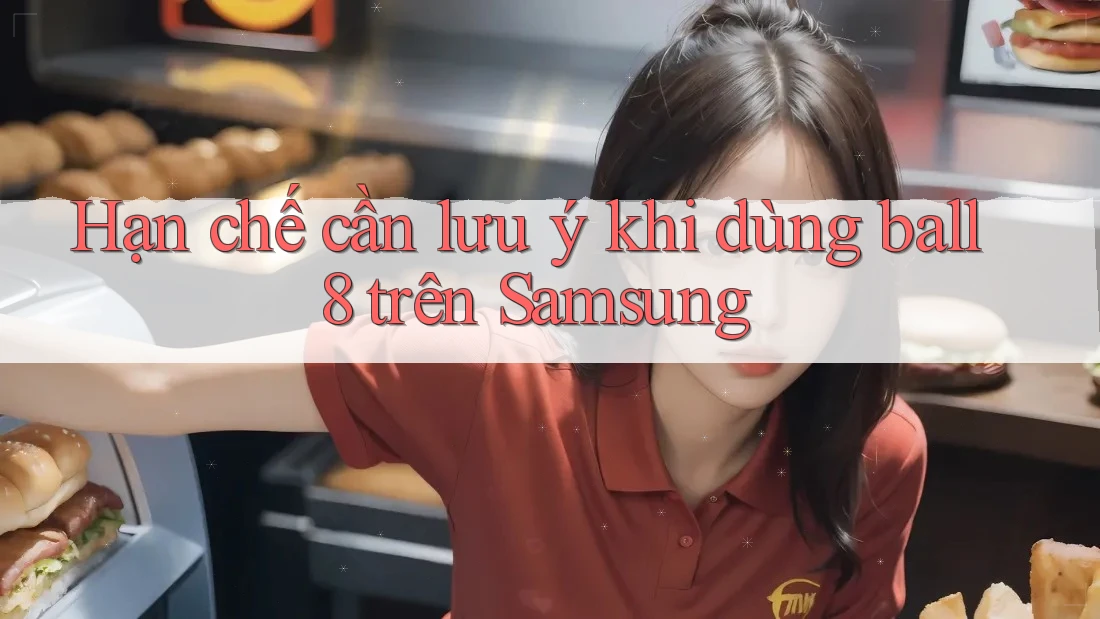 Hạn chế cần lưu ý khi dùng ball8 trên Samsung Hạn chế cần lưu ý khi dùng ball8 trên Samsung